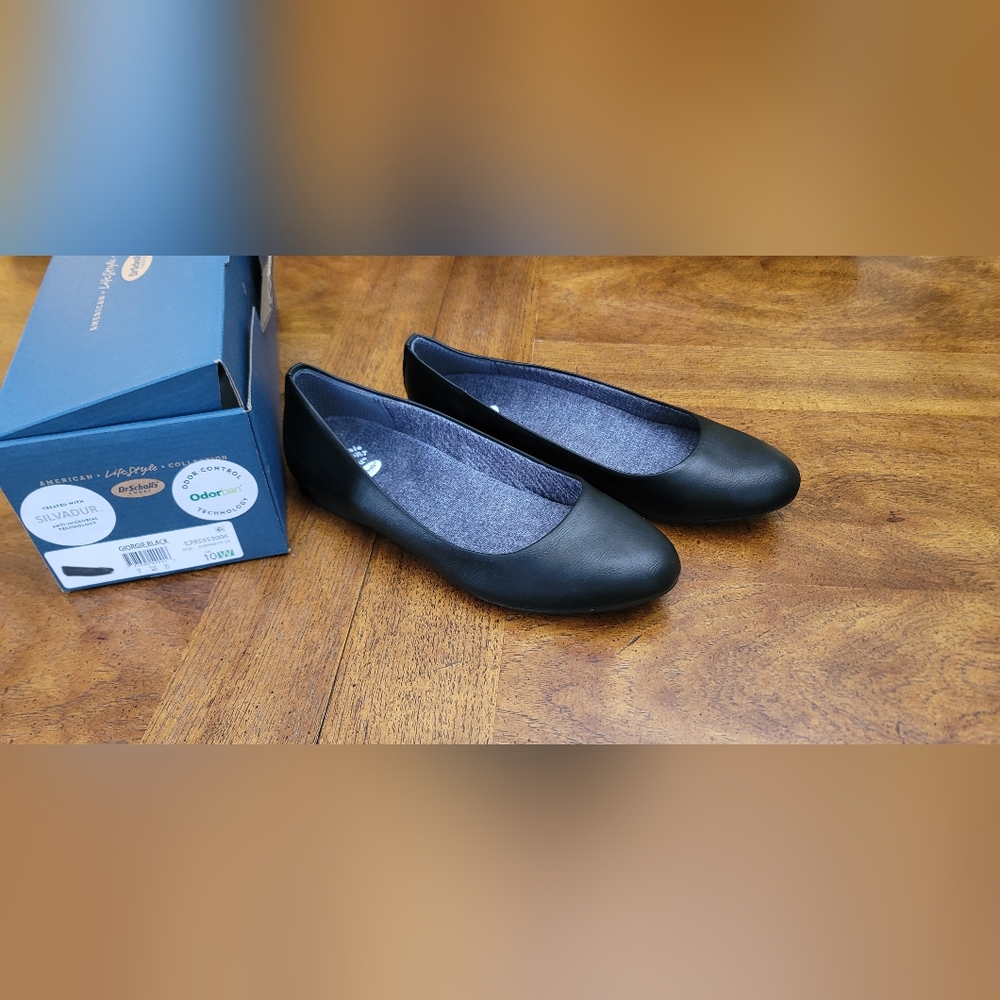 Dr Scholls Comfortable Black Women's Flats Sz 10w